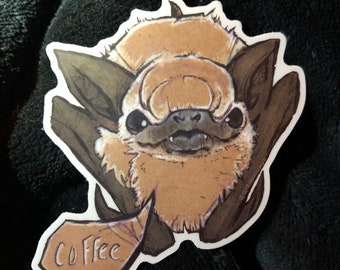 Coffee Bat Sticker