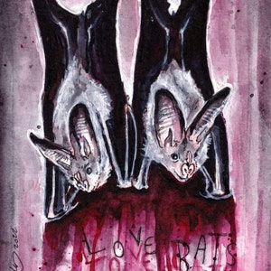 Dark Love Song: Love Bats Print