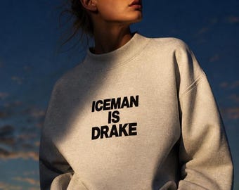 Iceman é Drake – Moletom feminino oversized de lã com gola redonda – Estilo streetwear de Toronto