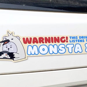 Monmungchi X bumper magnets - Multiple options - Monsta X kpop car vehicle decal