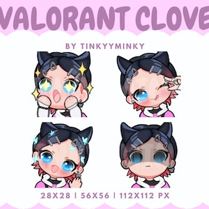 Valorant Clove Twitch Emotes | Cute | Bundle | For Twitch, Discord, Youtube