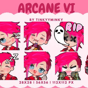 Emote Vi / Arcane / Emote di League of Legends / Per Twitch, Discord, Youtube