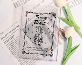 Die Schöne und das Biest Acryl Buchvase, Leserbuchvase, Buchförmige Blumenvase, Bibliotheksbuchvase, Buchliebhaber Club Geschenk, Buchliebhaber Home Decor