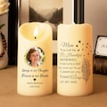Custom LED Candle,Personalized Photo LED Candle,Custom Picture Led Candle,Sympathy Gift For Family,Christmas Memorial LED Candle For Mon Dad