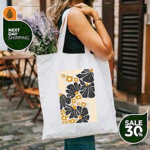Cotton Tote Bag | Matisse inspired flowers | Eco-friendly aesthetic shopping bag | bag for life | Floral Tote Bag