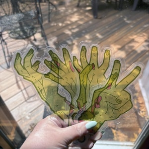 Transparent Zombie Hands Bookmark - Unique Horror Novel Companion