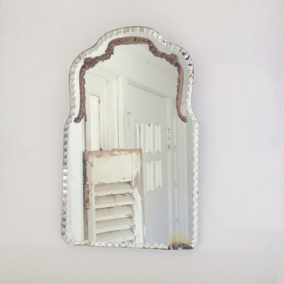 Vintage French beveled mirror