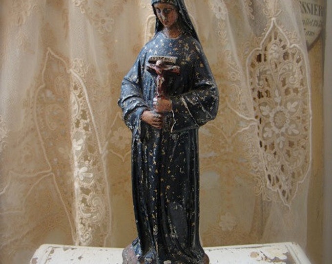 French Madonna Statue Our Lady of Pontmain Etsy