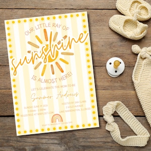 Little Ray of Sunshine Baby Shower Invitation