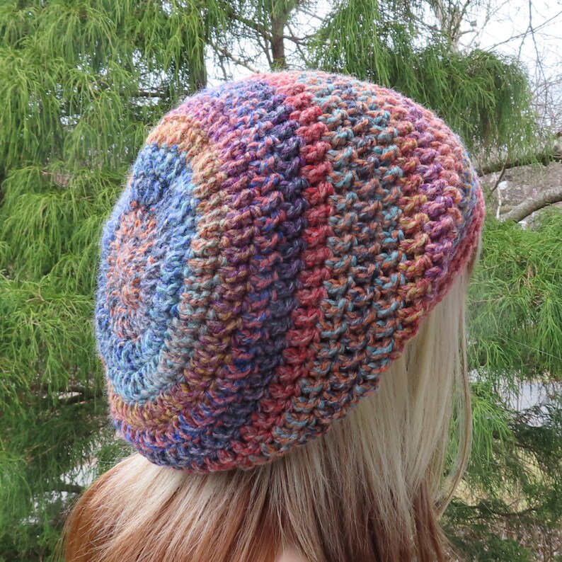 Slouchy Beanie in Playtime, Womens Crochet Hat, Boho Slouchy Hat, Oversized Slouch Beanie, Hipster Hat, Slouch Hat, Multicolor Beanie image 2