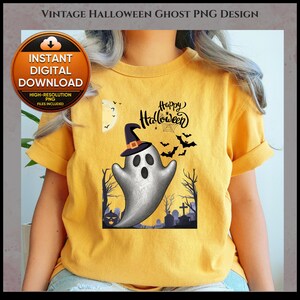 Funny Patchwork Ghost PNG Design |  Cute Ghost Face Shirt for Halloween | Digital Download
