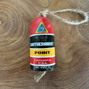 Southernmost Point Ornament Key West Buoy Souvenir Christmas Keepsake Gift for Vacation Florida Landmark Figurine for Home Decor