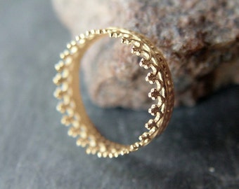 Princess, 14k, Solid, Gold, Queen, Crown, Royal, Ring, Gift, for, her, Daughter, Sister