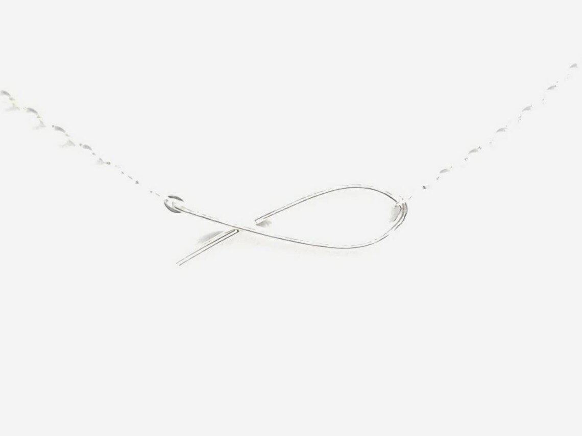 SILVER Handmade Christian Ichthys Faith Fish Necklace Etsy