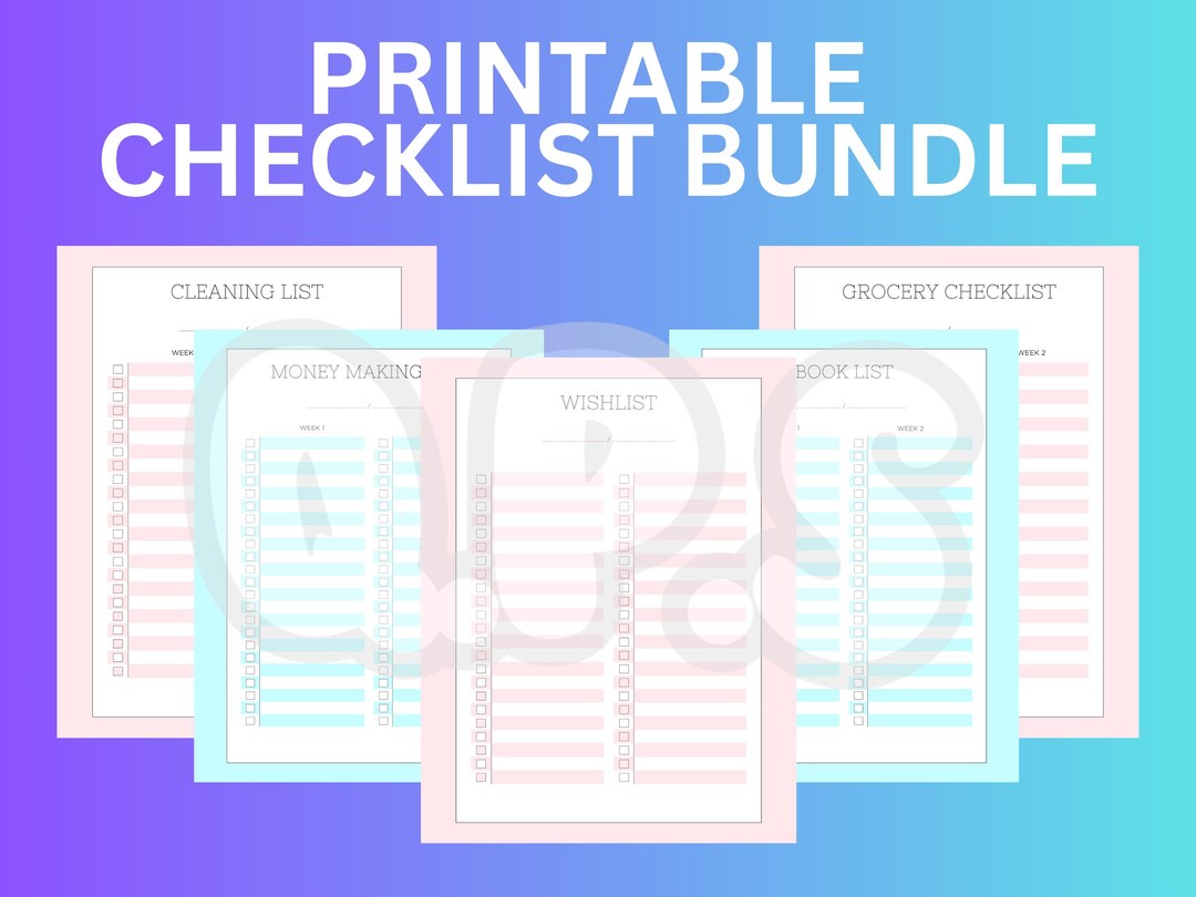 Checklist Bundle - Etsy