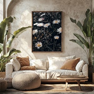 Stampa fotografica floreale artistica di Wild Daisies su richiesta