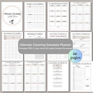 Cleaning planner, cleaning checklist, cleaning schedule, ADHD cleaning checklist,ADHD planner,bedroom cleaning checklist, cleaning template