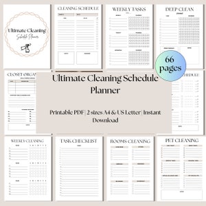 Cleaning planner, cleaning checklist, cleaning schedule, ADHD cleaning checklist,ADHD planner,bedroom cleaning checklist, cleaning template