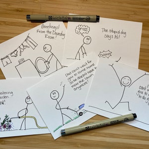 Tarjetas de felicitación mundanas / Tarjetas de campamento para niños