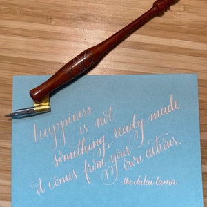 Tarjeta de felicitación de caligrafía / Cita del Dalai Lama