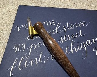 Walnut Hand Turned Oblique Nib Holder