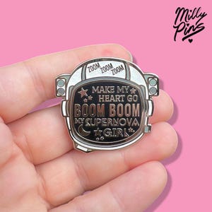 Zenon Girl of the 21st Century Enamel Pin & Keychain | Nostalgic Space-Themed Accessory | 90s 2000s TV Inspired Collectible