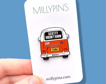 EuroTrip 'Scotty Doesn't Know' Enamel Pin – Funny Movie Quote Pin for Fans - Damon 2000s Pop Culture