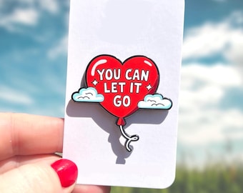 You Can Let It Go “Matilda” Inspired Heart Balloon Enamel Pin