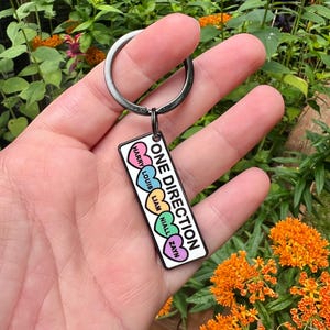 Mini One Direction Enamel Keychain - 1D Fan Merch - Cute Gift for Directioners