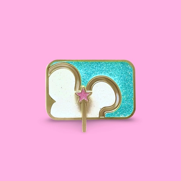 Nostalgic “You’re Watching… Channel” Enamel Pin (with moving slider wand)