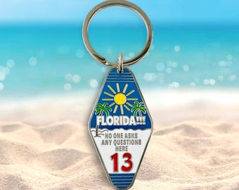 Florida Enamel Keychain - Taylor & Florence Inspired, Fun Souvenir, Unique Gift Idea