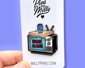 Home Alone Christmas TV Enamel Pin