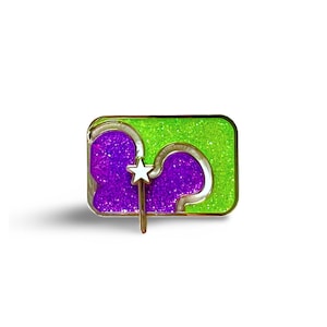 Nostalgic Halloween “You’re Watching…” Moving Wand Enamel Pin