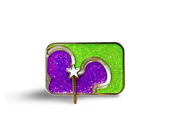 Nostalgic Halloween “You’re Watching…” Moving Wand Enamel Pin