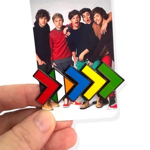One Direction Chevron Arrows Enamel Pin Fillers (Set of 5 Pins) | 1D Fan Accessories | Unique Music