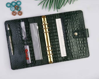 A5 binder planner- A6 planner cover - A 5 planner binder leather - portfolio binder