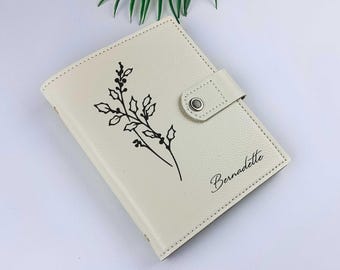 Pasta de couro A5 feita à mão: capa personalizada para portfólio