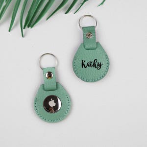 Airtag keychain holder, leather airtag case