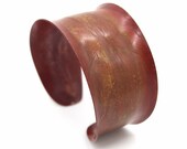 Red Mantle Hido patina wide copper cuff bracelet for 7 inch wrist