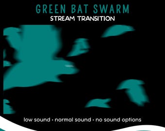 Green Bat Swarm Stream Transition, Animated Stinger (WebM)