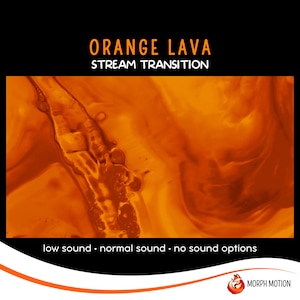 May include: Orange lava stream transition effect with low, normal, and no sound options.  This is a digital download for a video transition effect.