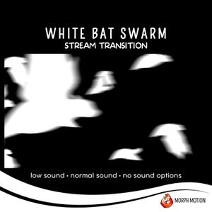 White Bat Swarm Stinger Transition, Spooky Stream Stinger, Twitch Stream Transition, Cartoon Animated Stinger Transition