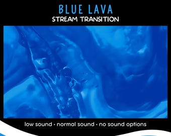 Blue Lava Stream Stinger Transition, 3D Animated WebM