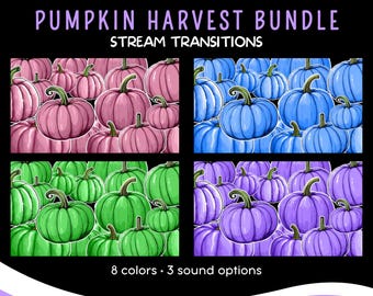 Pumpkin Harvest Stream Transition Bundle, Animated Fall Stinger
