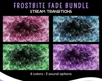 Frostbite Fade Stream Transitions, Animated Stinger Bundle (WebM)