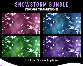 Snowstorm Stream Transition Bundle, Winter Stinger (WebM)
