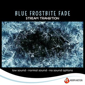 May include: Blue frostbite fade stream transition effect with a blue and white icy pattern.  Low sound, normal sound, and no sound options are available.