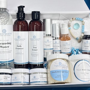 Spa Gift Box, Ageless, Gift for her, Birthday Gift, Holiday Gift, Skincare, Mother&#39;s Day, Facial, Skin Routine, Self-Care, Cleanser, Scrub,
