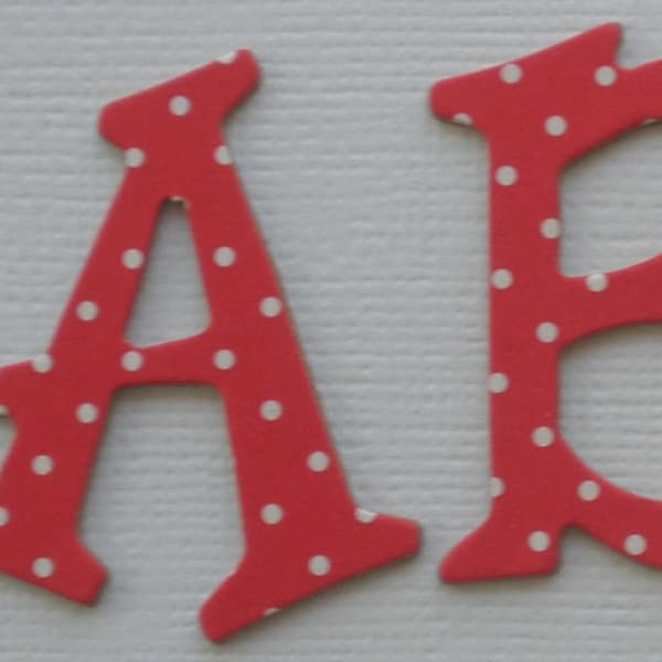 LADYBUG Red - Polka Dot DOODLEBUG  Chipboard Letters - 1.5" inch Tall