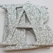 GLiTTER LETTERS - 2" inches Elegant Chipboard Letter Die Cuts - Color Option - (two inches tall)